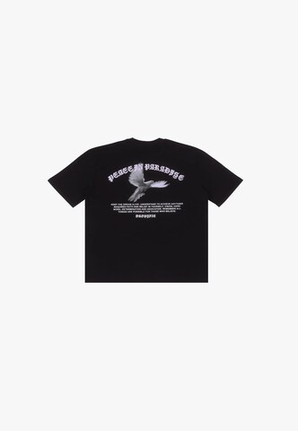 Dropsize T-Shirt 'Peave Dove' in Schwarz