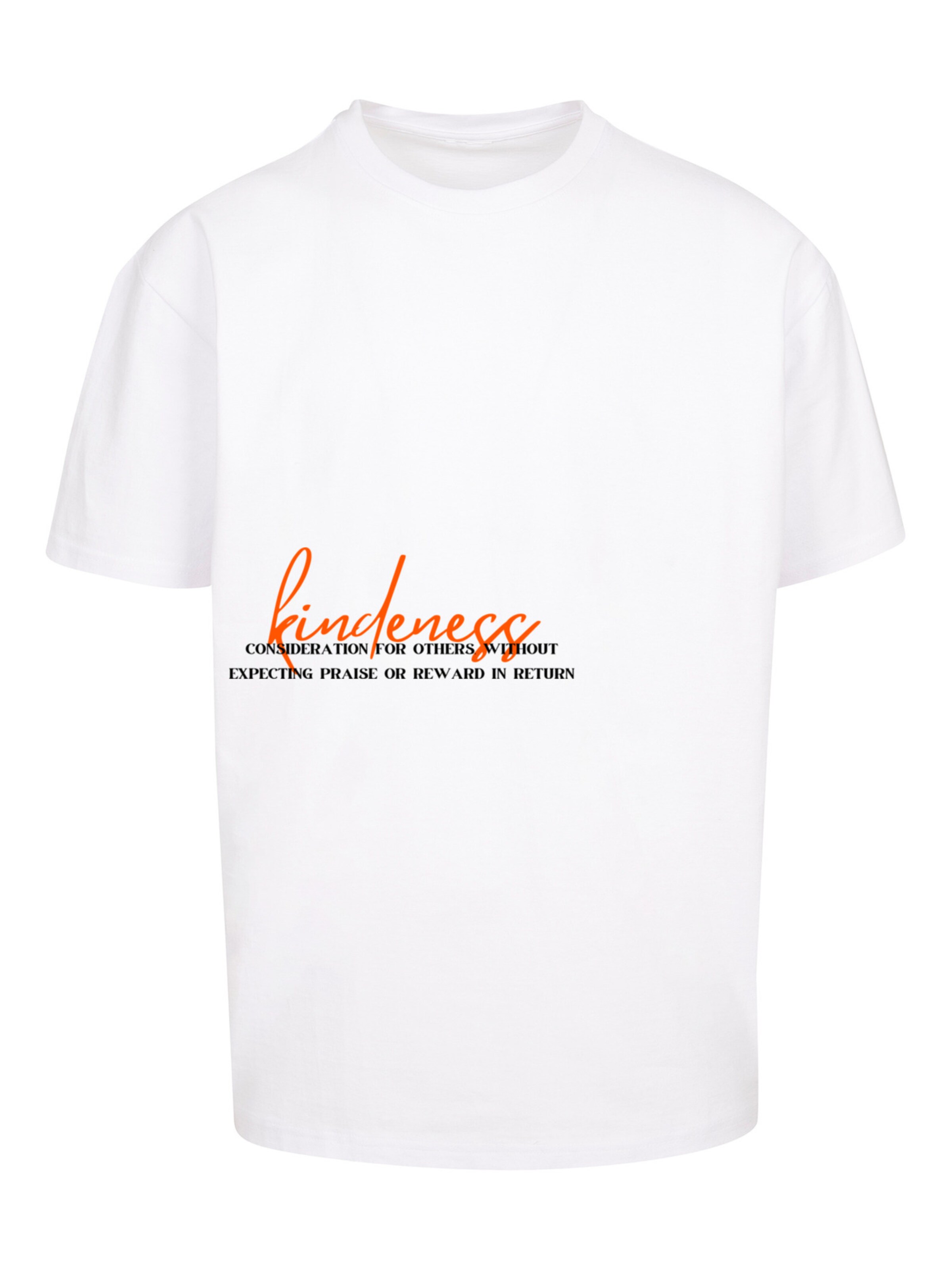 T-Shirt 'Kindness' F4NT4STIC en blanc : devant