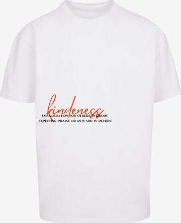 T-Shirt 'Kindness' F4NT4STIC en blanc : devant