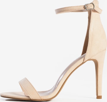 Celena - Sandalias con hebilla 'Celia' en beige: frente