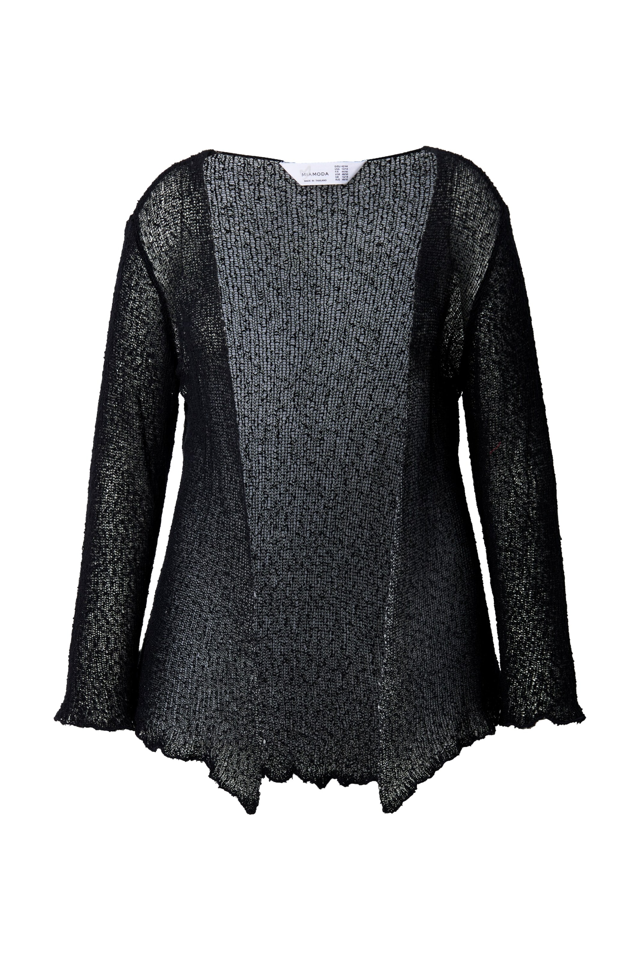 MIAMODA Strickjacke in Schwarz: Vorderseite