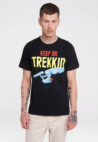 LOGOSHIRT T-Shirt 'Star Trek – Keep On Trekkin'' in Mischfarben: predná strana