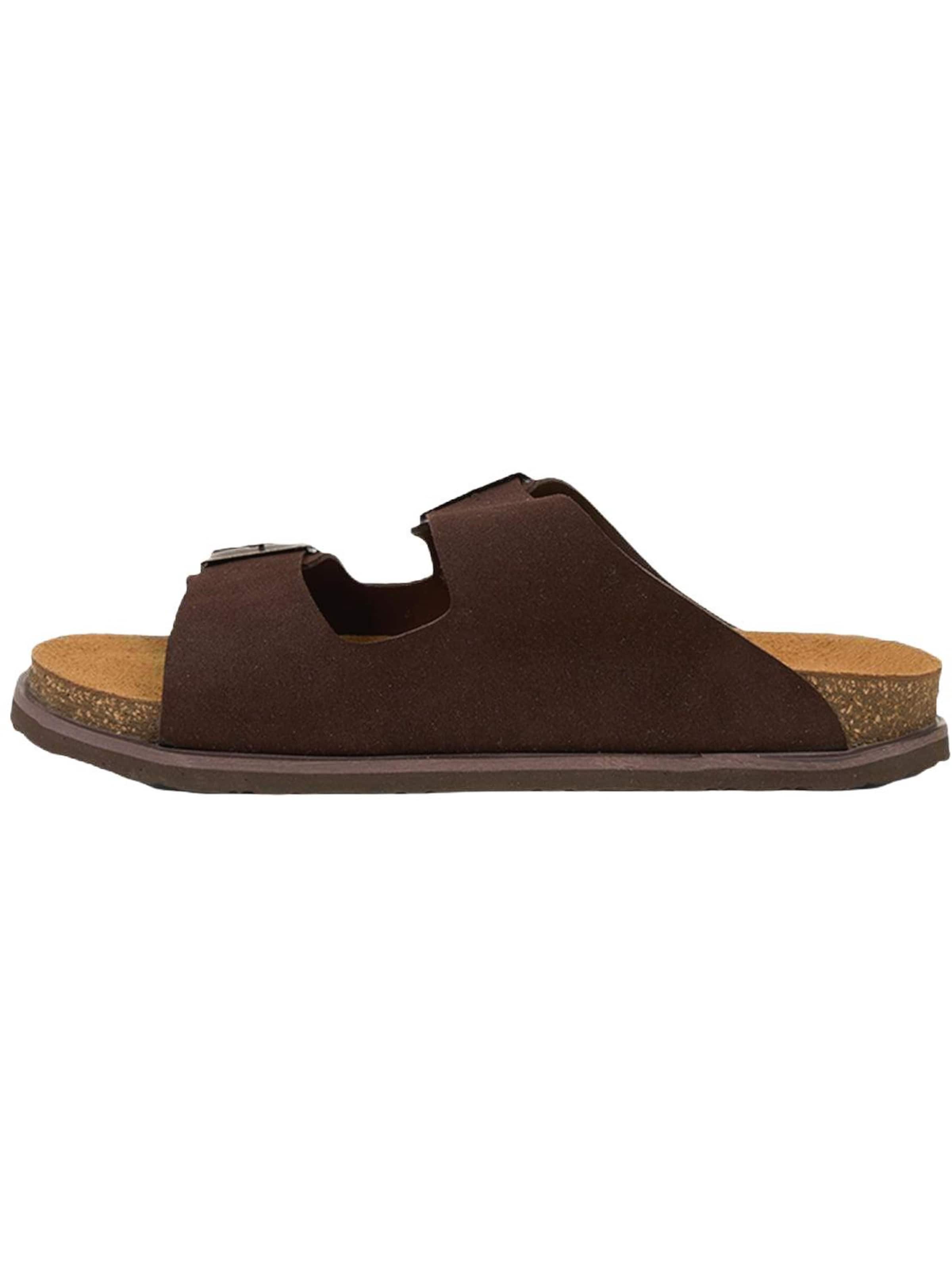 Desa - Zapatos abiertos 'DESA Herren-Sandalen aus Wildleder mit Doppelschnalle' en marrón