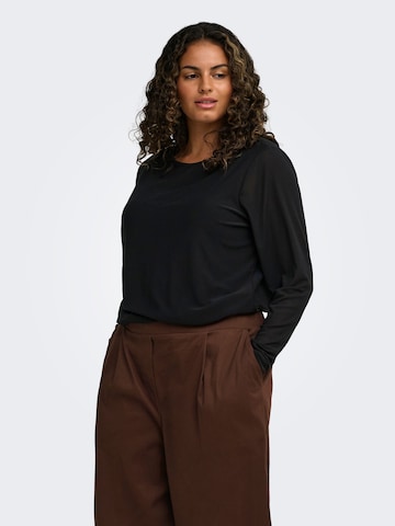 Camicia da donna 'CARSara' di ONLY Carmakoma in nero: frontale