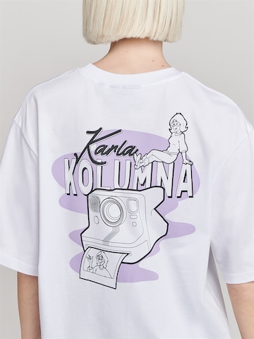 ABOUT YOU x StayKid Shirt 'Karla Selfie' in Wit