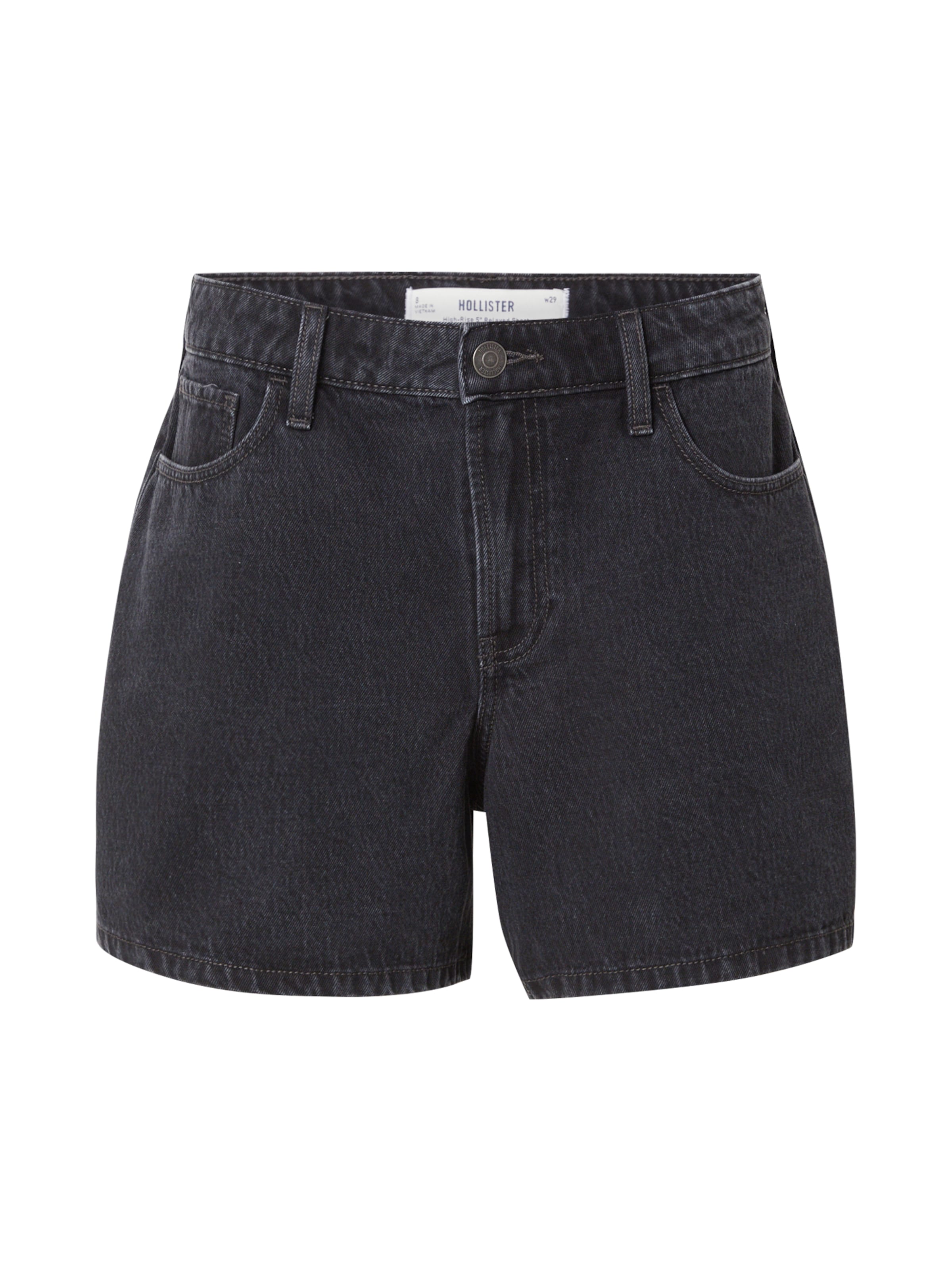 HOLLISTERregular Traperice - crna boja: prednji dio