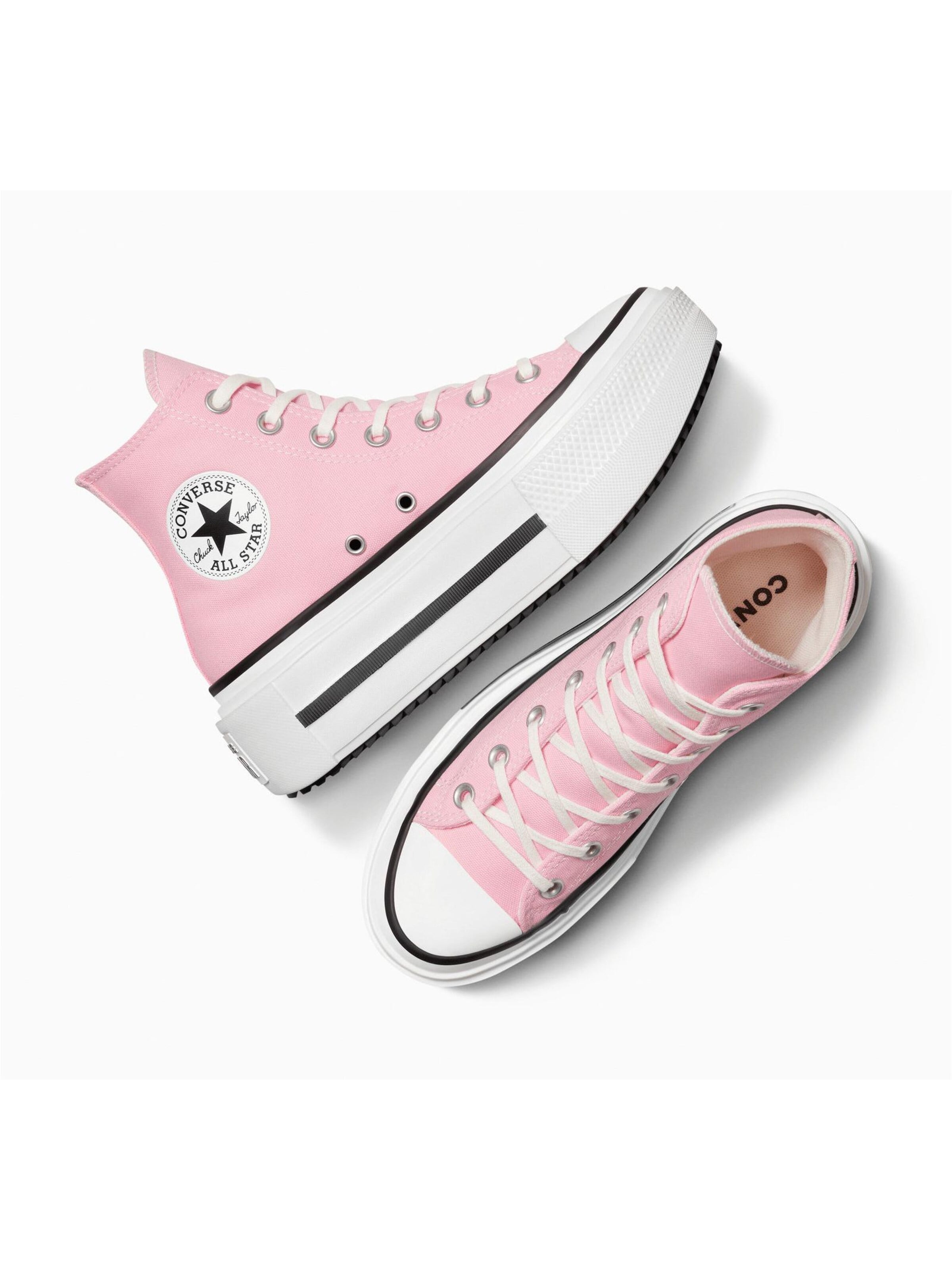 Baskets hautes 'CTAS LIFT DOUBLE STACK HI' CONVERSE en rose