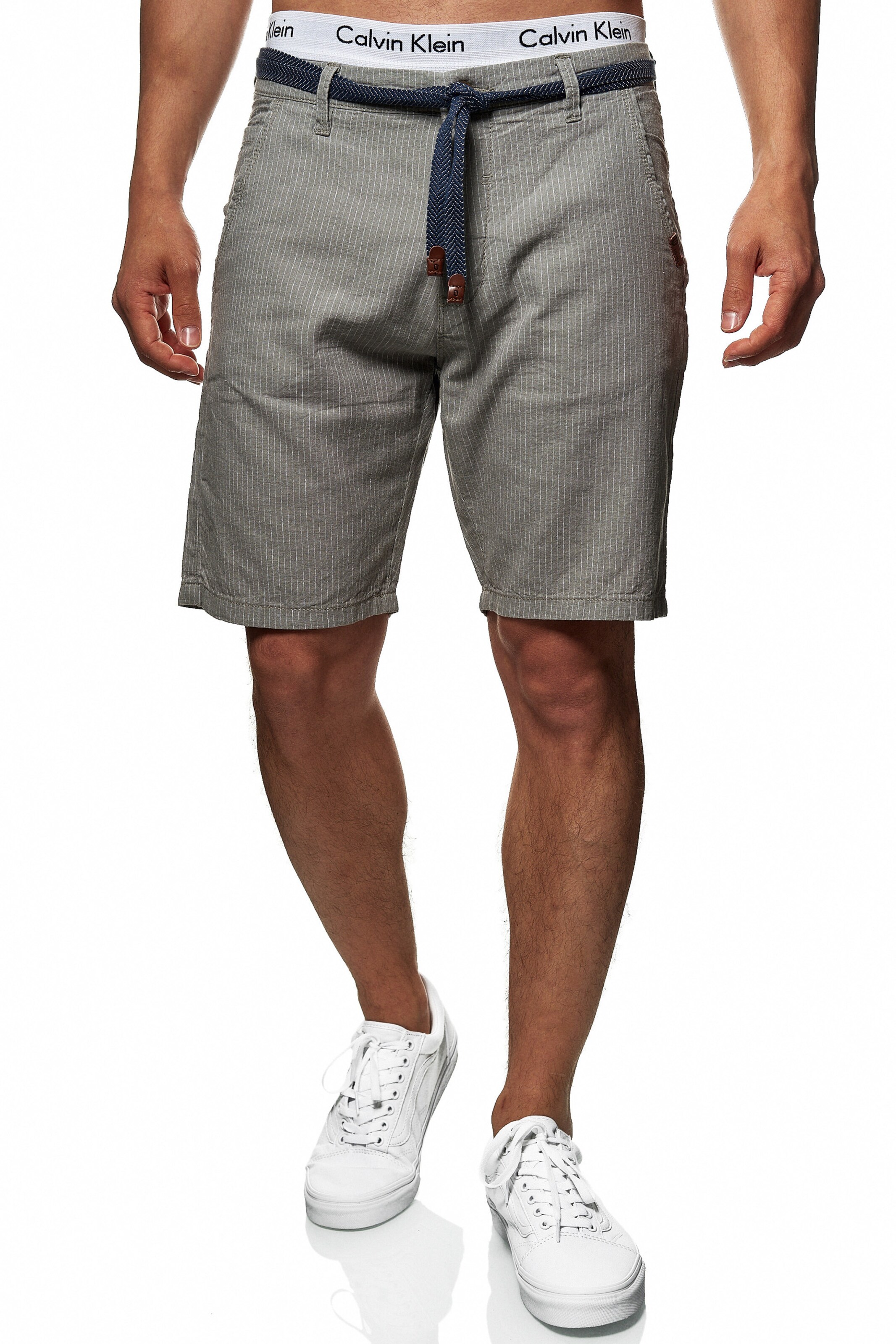 INDICODE JEANS Regular Chino trousers in Grey: front