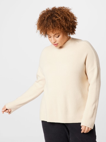 Selected Femme Curve Sweater 'Blaire' in Beige: front