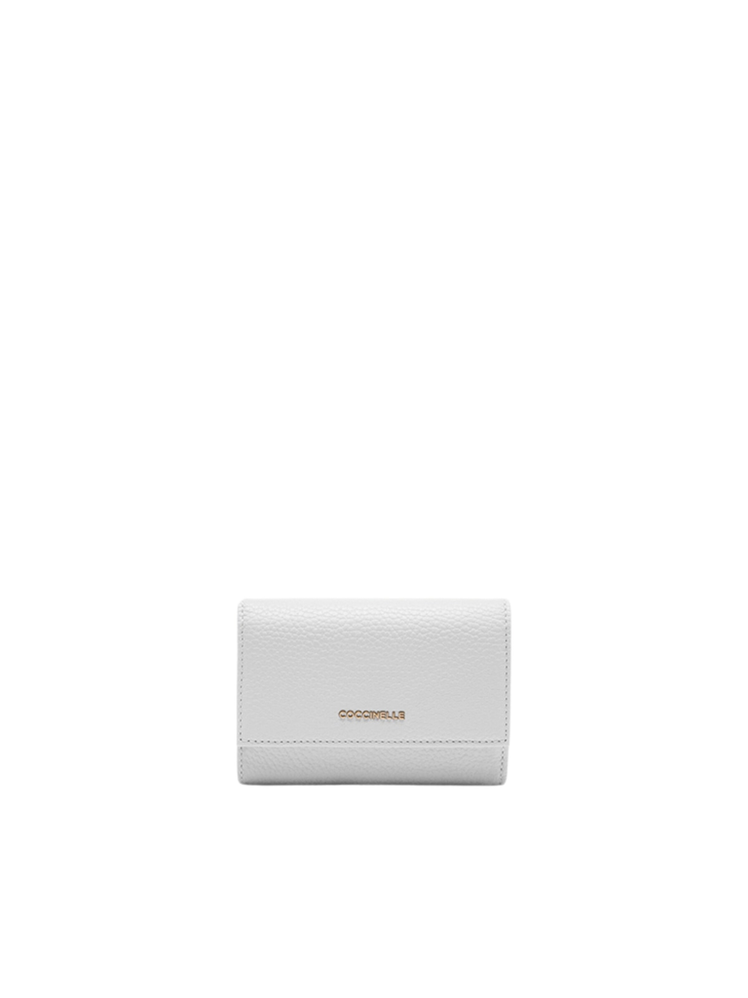 Coccinelle Wallet 'COCCINELLE METALLIC' in White: front