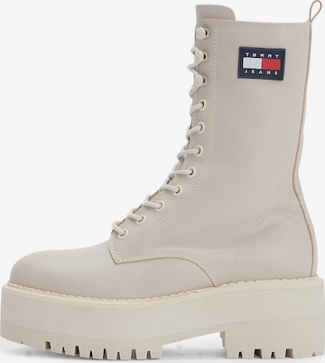 Tommy Jeans Lace-Up Boots in Grey: front