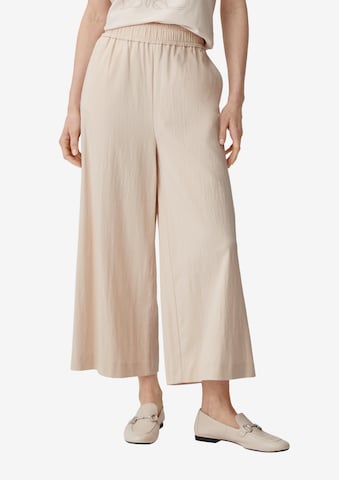 COMMA Wide leg Pants in Beige: front