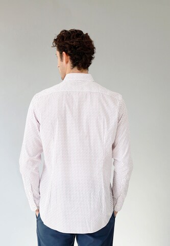 Black Label Shirt Regular fit Button Up Shirt 'MEXICO' in White