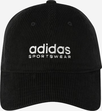 juoda ADIDAS SPORTSWEAR Sportinė kepurė 'Corduroy Low Dad': priekis
