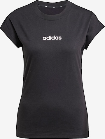 melns ADIDAS SPORTSWEAR Sporta krekls 'Essentials': no priekšpuses