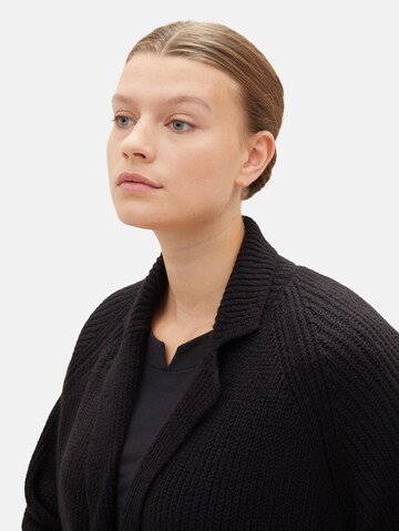 Tom Tailor Women + Knit Cardigan in Black