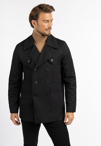 DreiMaster Klassik Between-seasons coat in Black: front