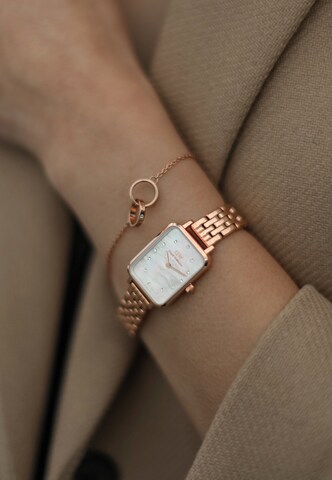 Orologio analogico ' QUADRO 5-LINK ' di Daniel Wellington in oro: frontale