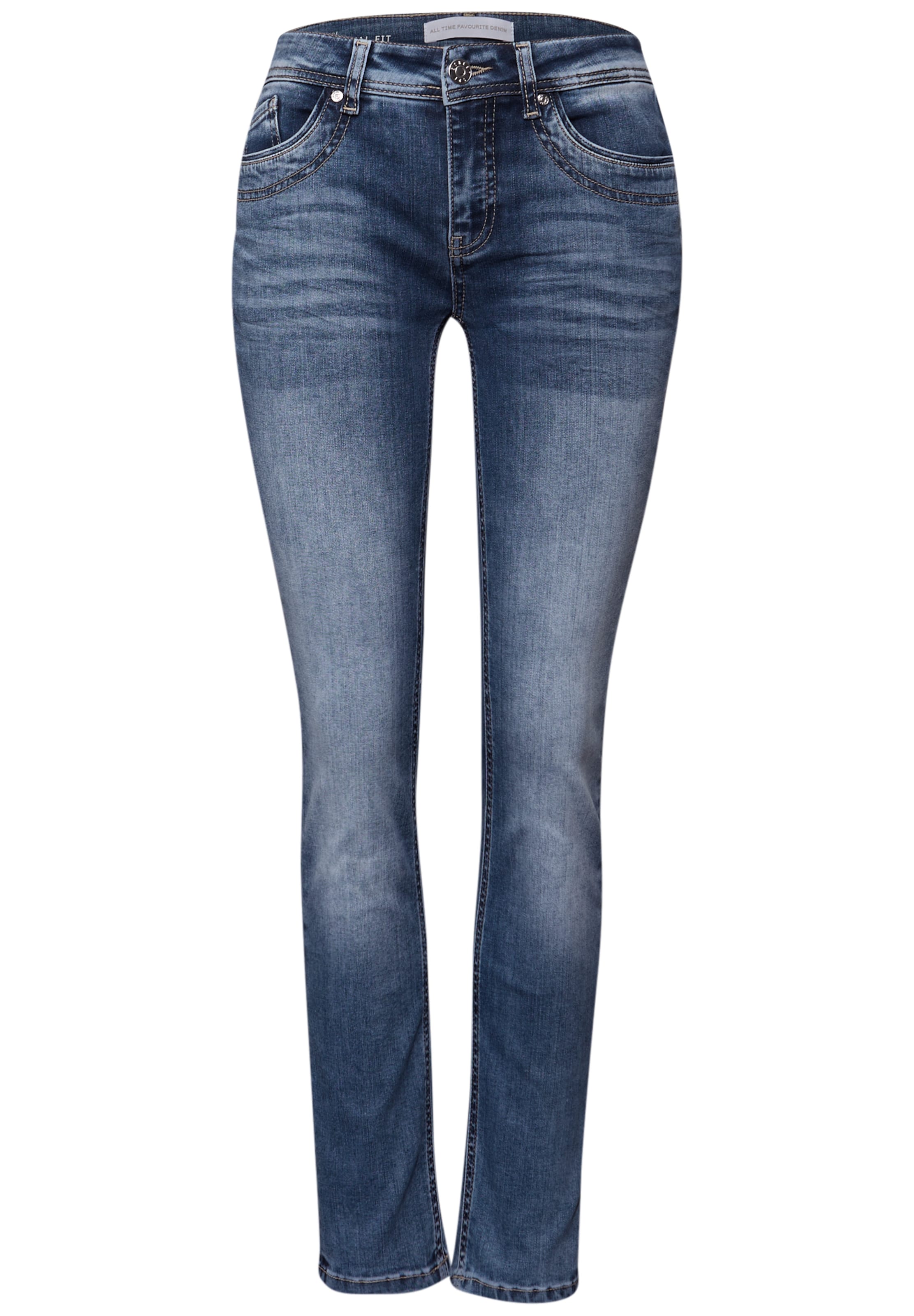 STREET ONE Slim fit Jeans in Blue: front
