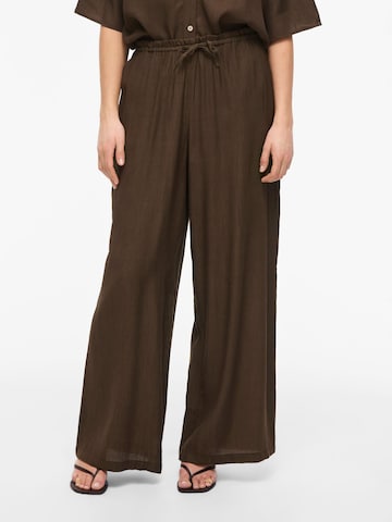 VILA - Pierna ancha Pantalón 'BETTE' en marrón: frente