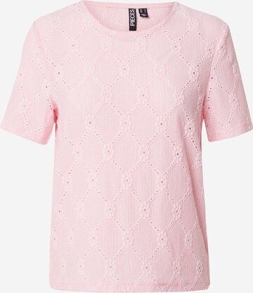 PIECES Тениска 'SANNI' в розово: отпред