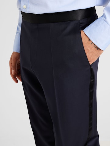 BOSS Black Slimfit Bukser med fals 'H-Genius' i blå