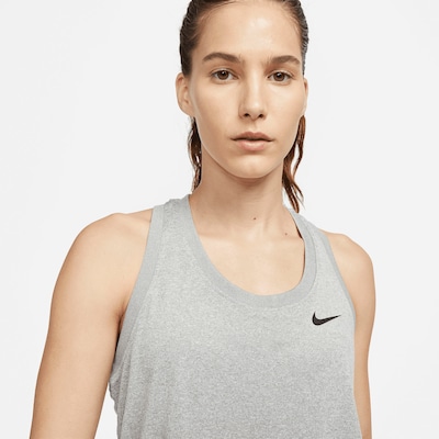 NIKE Αθλητικό τοπ σε γκρι μελανζέ / μαύρο, Άποψη προϊόντος