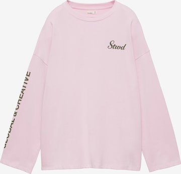 Pull&Bear Shirt 'STWD' in Roze: voorkant