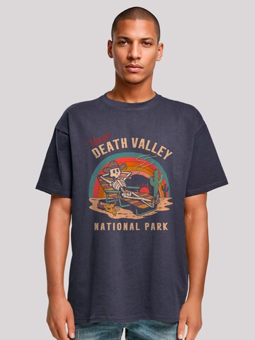 T-Shirt 'US National Parks Visit Death Valley' F4NT4STIC en bleu : devant