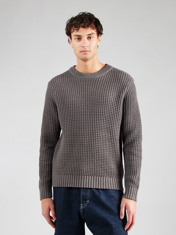 JACK & JONES Sveter 'JCOZION' - Sivá: predná strana