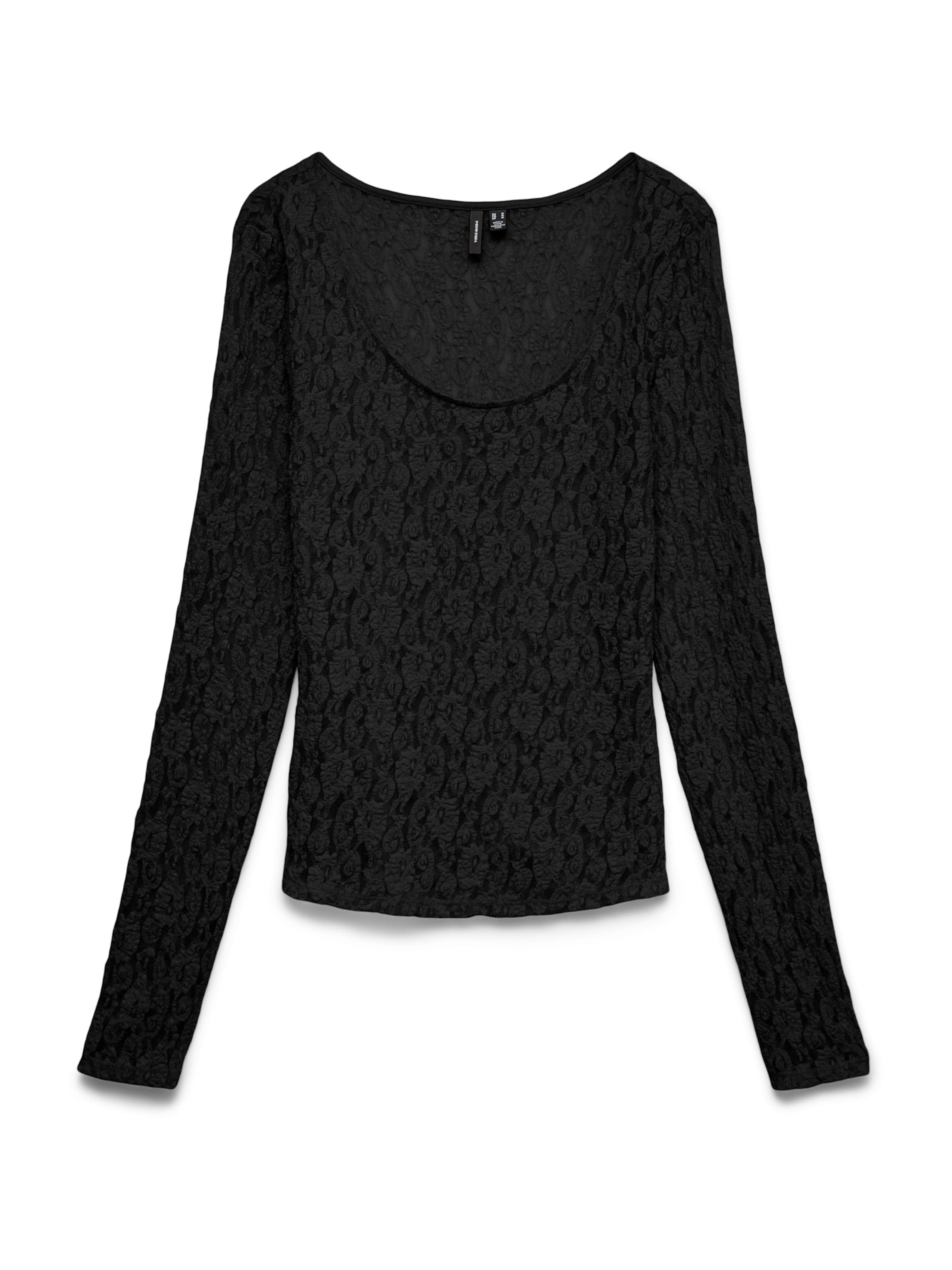 VERO MODA - Camiseta 'VMFLORA' en negro: frente