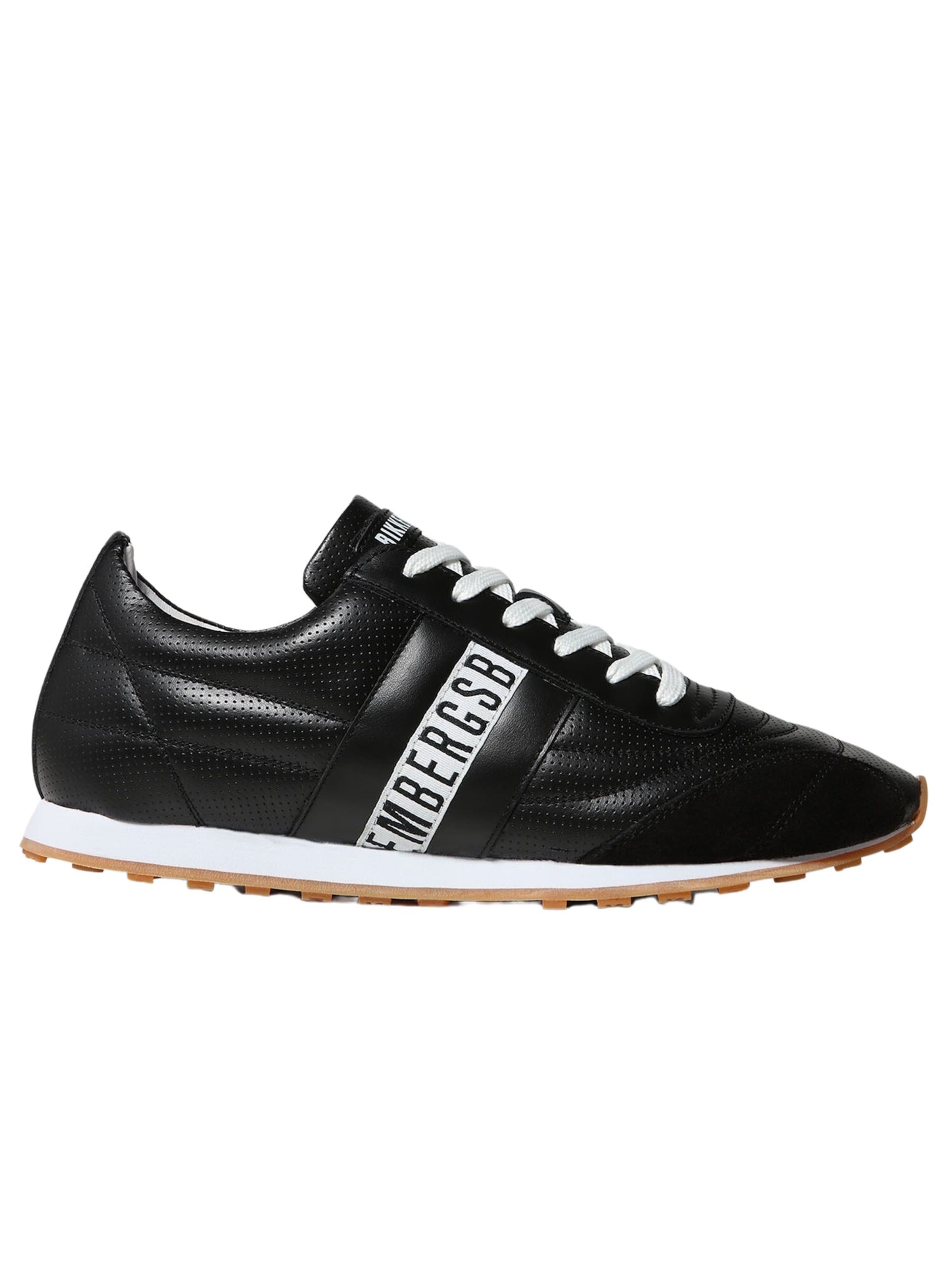 BIKKEMBERGS Platform trainers 'Soccer' in Black: front