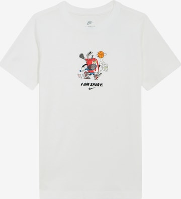 Nike Sportswear Тениска в бяло: отпред