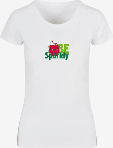 Merchcode Shirt 'Peanuts Be Sparkly' in White: front