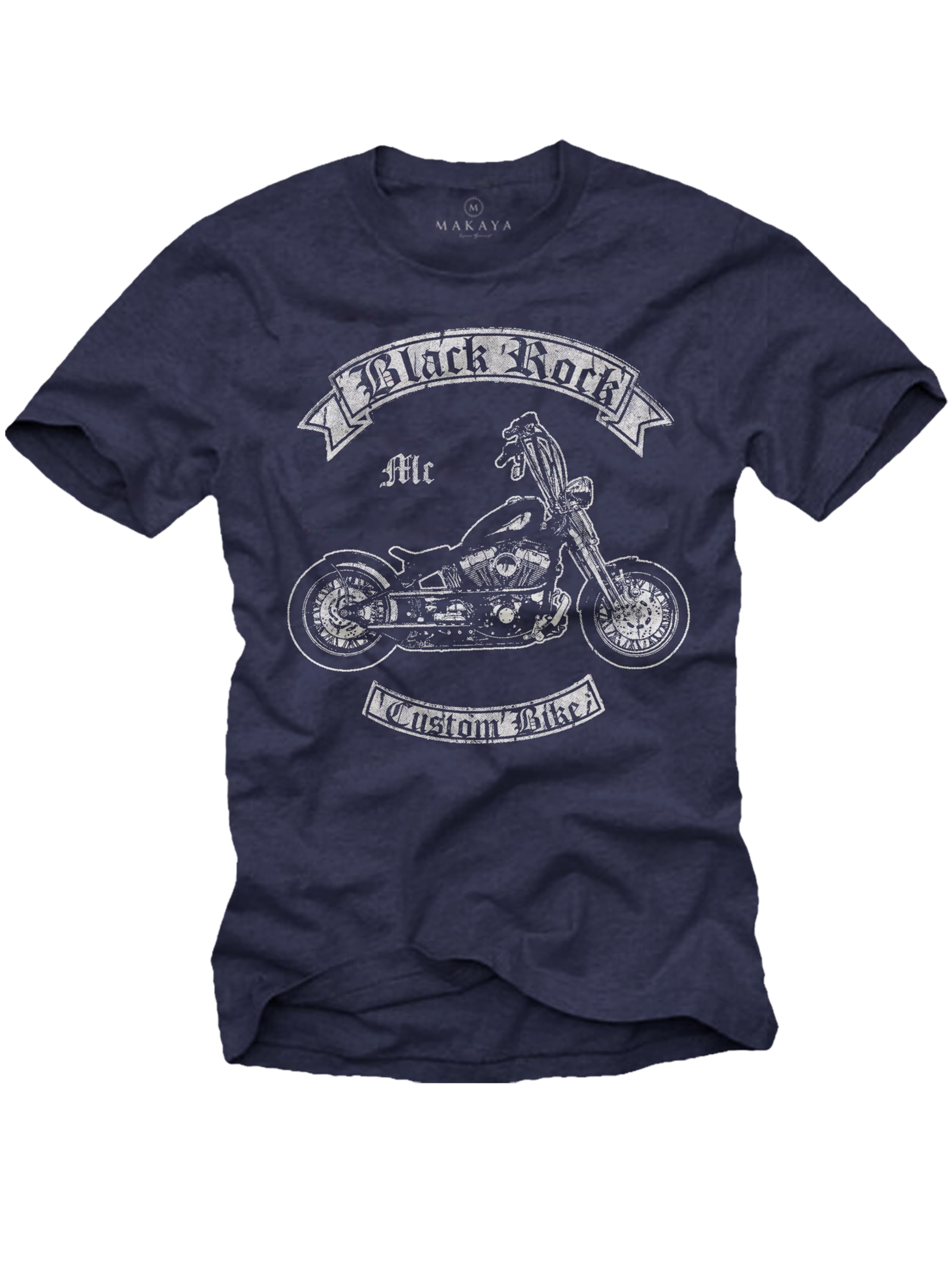 MAKAYA Shirt 'Black Rock'‌‌‌‌‌ in Blau: Vorderseite