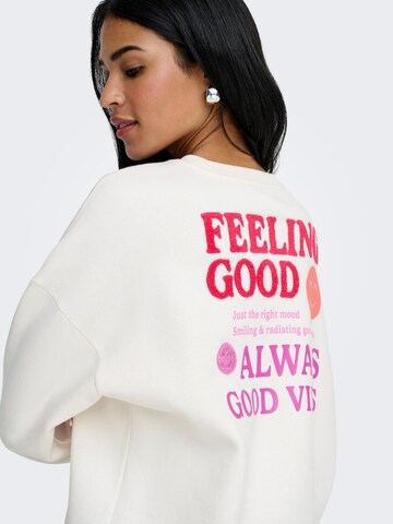 ONLY Sweatshirt in Weiß