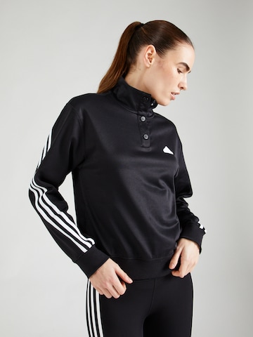 ADIDAS SPORTSWEAR Sportief sweatshirt 'ICONIC 3S TT' in Zwart: voorkant