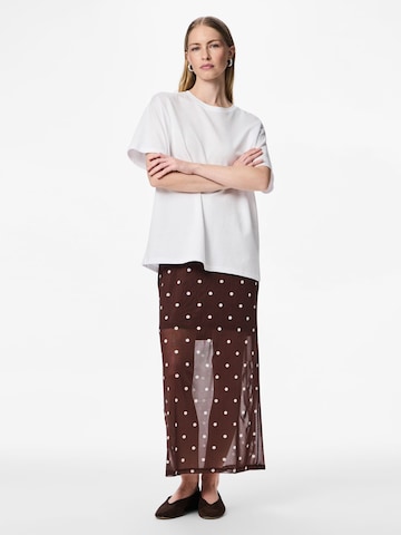 Jupe 'PCDorthea' PIECES en marron