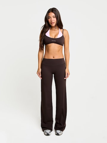 YO-GAYA Bustier Sport bh 'Layered Halter Bra' in Bruin