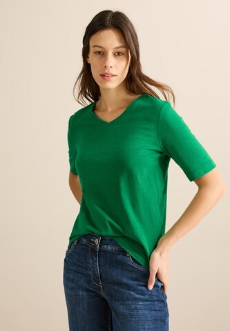 CECIL T-Shirt im Tunika-Look in Grün: Vorderseite