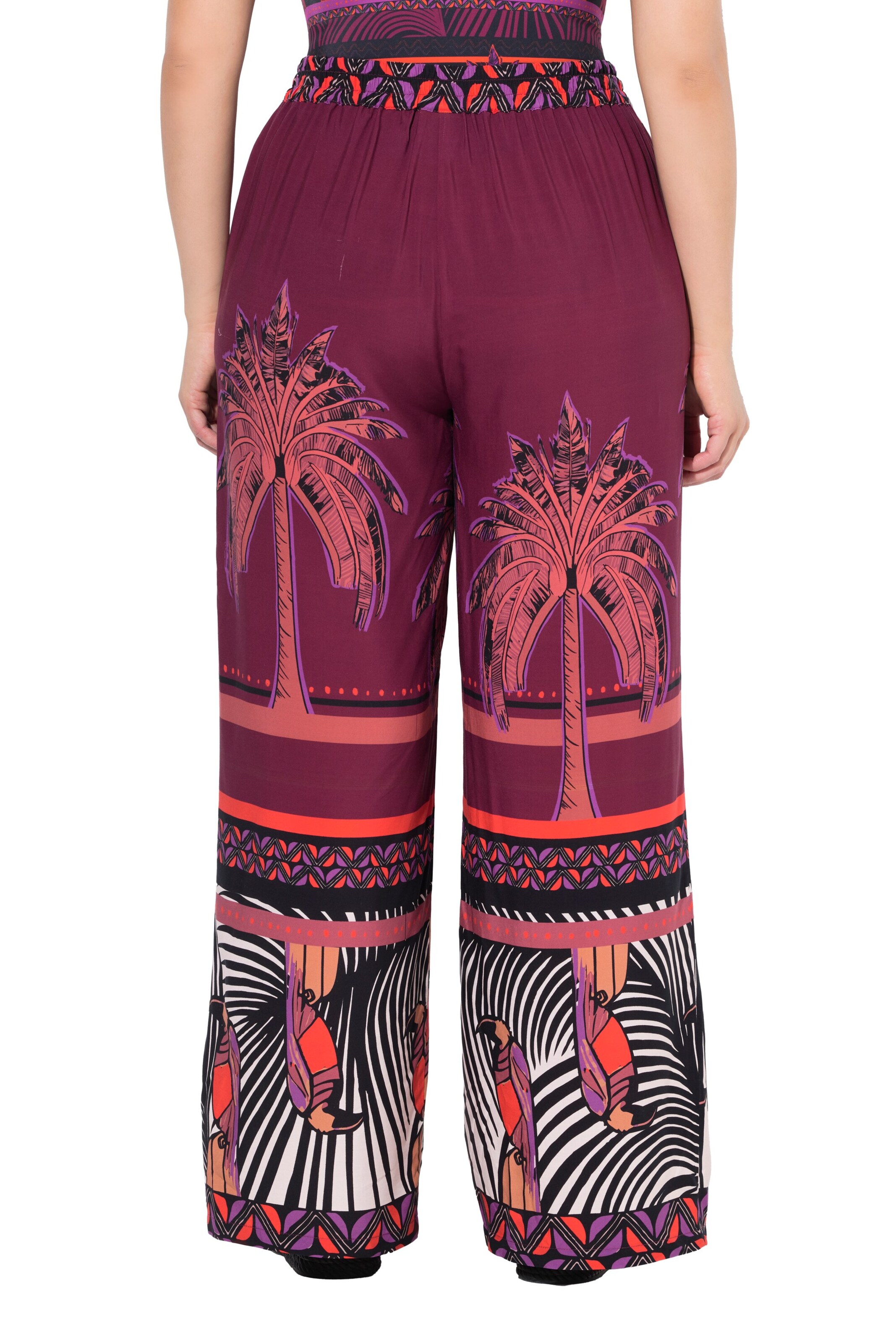 Ulla Popken Wide Leg Hosen in Lila