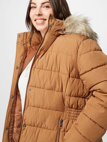 ONLY Carmakoma Winter jacket 'Luna' in Brown