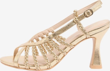 Sandales à lanières Friends Like These en or : devant