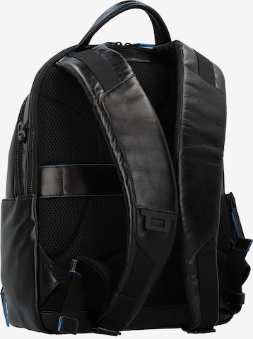 Piquadro Backpack 'Blue Square' in Black