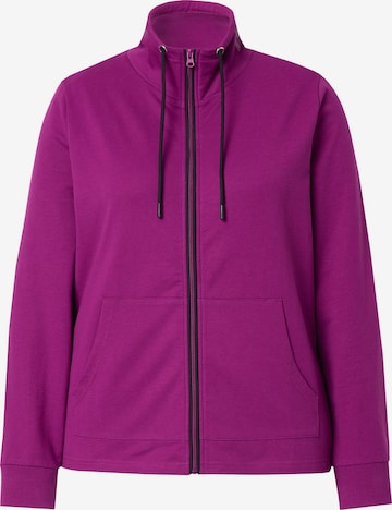 Veste de survêtement Ulla Popken en rose : devant
