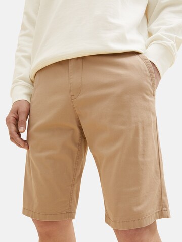 TOM TAILOR Regular Chino trousers in Beige: front