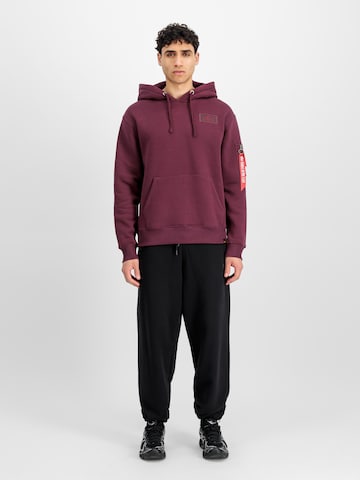 ALPHA INDUSTRIES - Pullover 'Backprint' em vermelho: frente