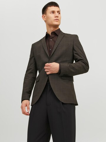 Coupe slim Veste de costume 'Solaris' JACK & JONES en marron