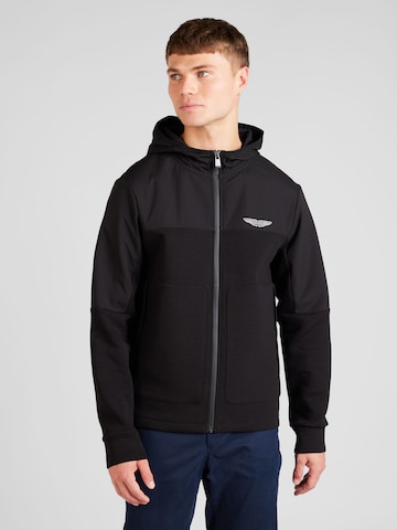 Hackett London Sweatjacke 'AM STORM' in Schwarz: predná strana