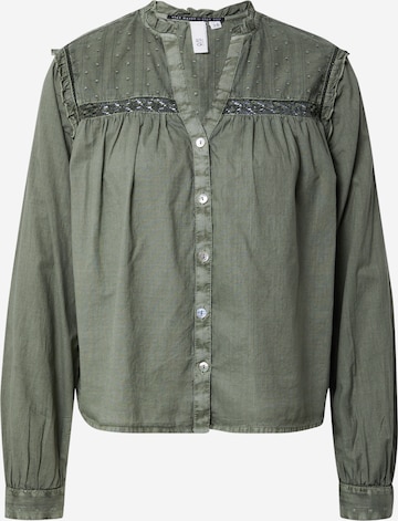 Camicia da donna di QS in verde: frontale